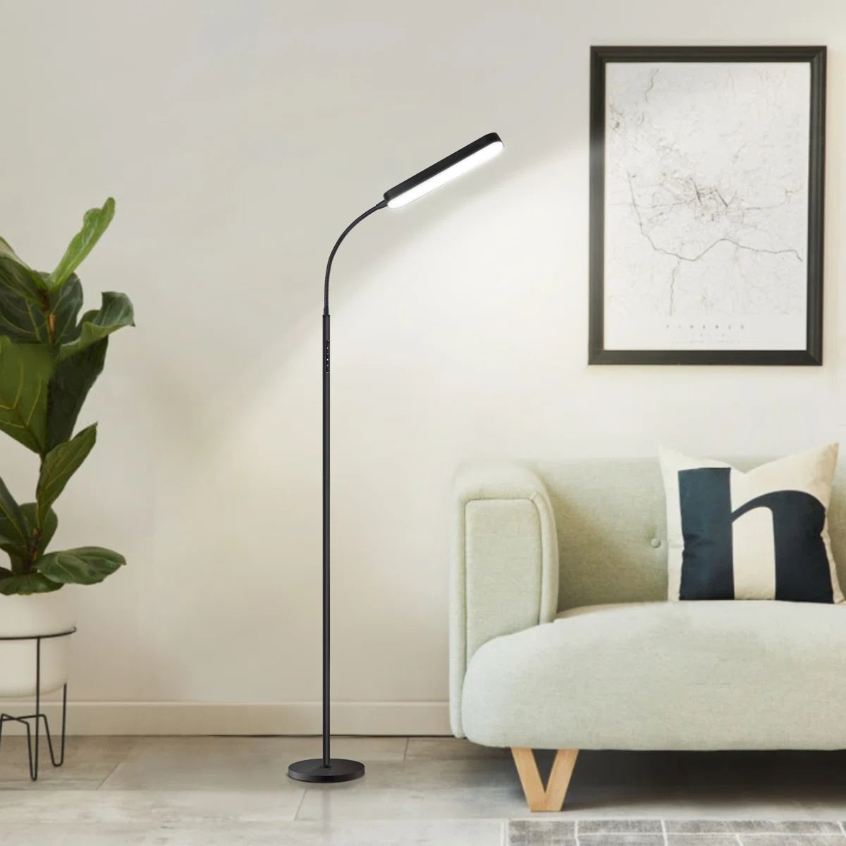 63.6'' Standard Floor Lamp With Remote Control And Bulb Included