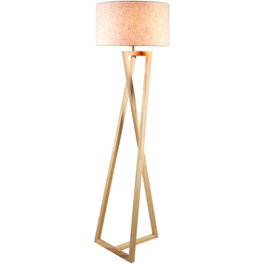 Kigali 62.5'' Light Wood Tripod Floor Lamp