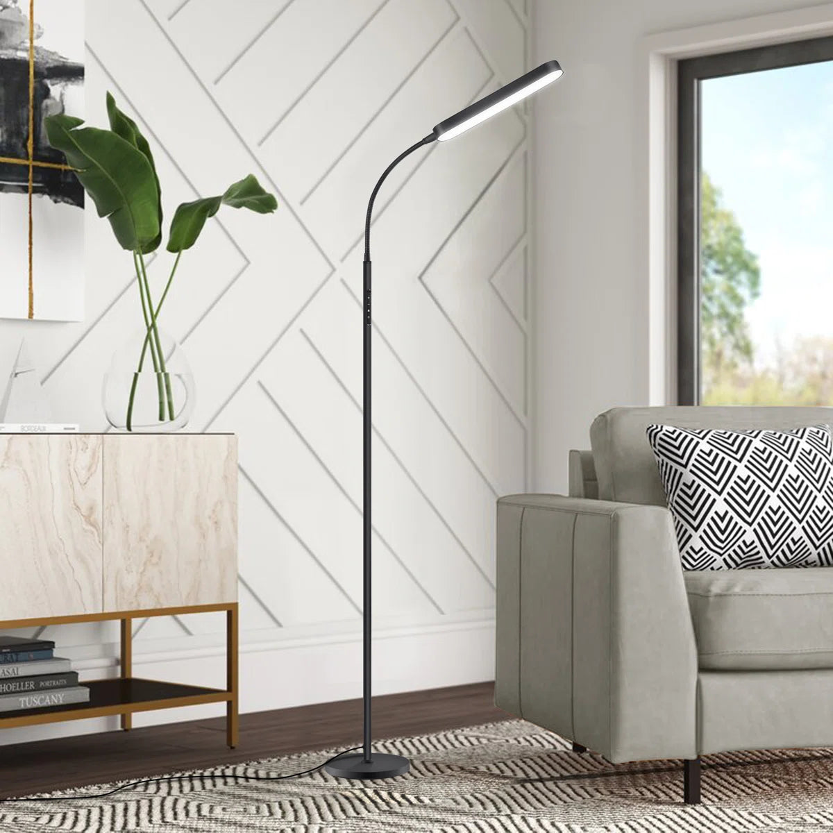 63.6'' Standard Floor Lamp With Remote Control And Bulb Included