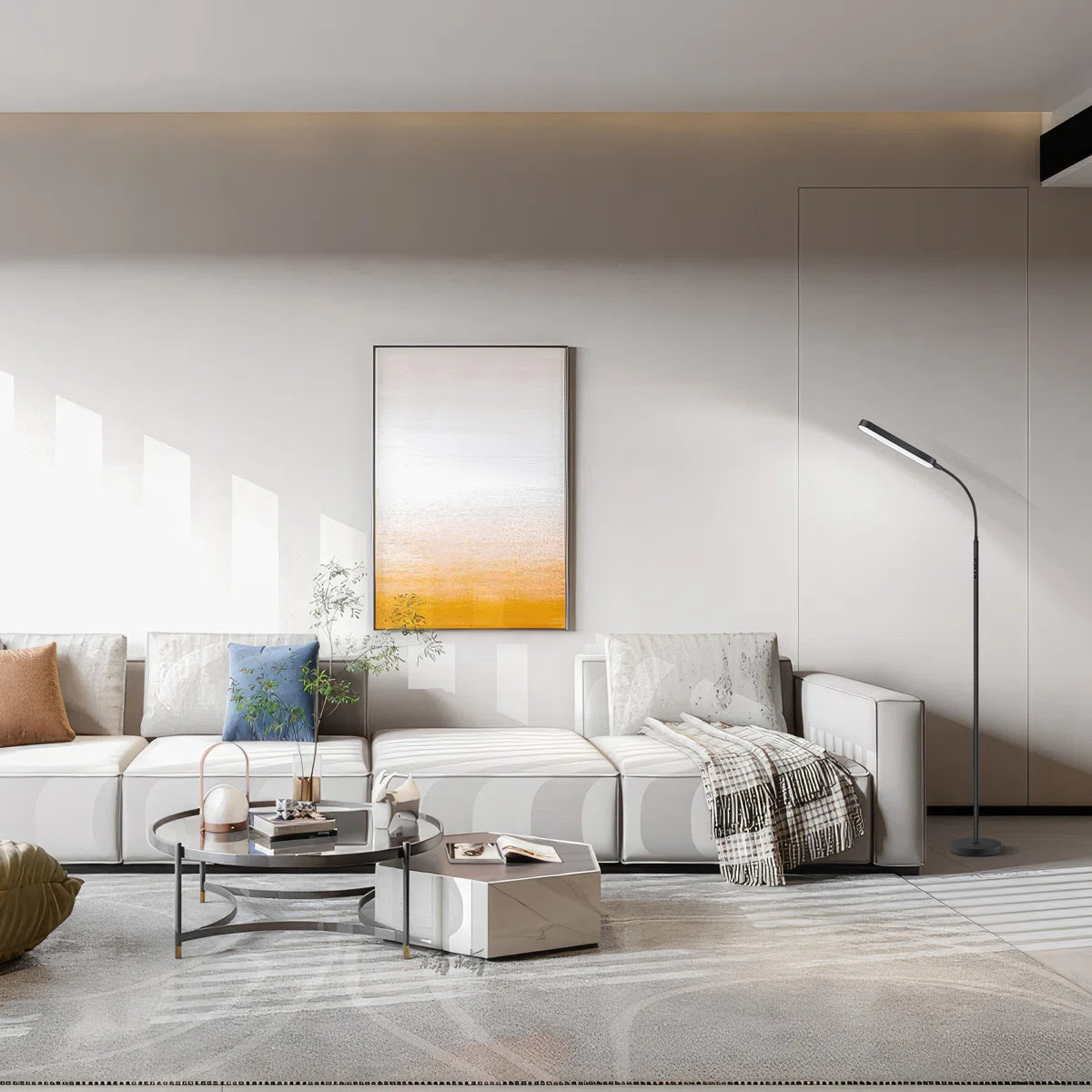 63.6'' Standard Floor Lamp With Remote Control And Bulb Included