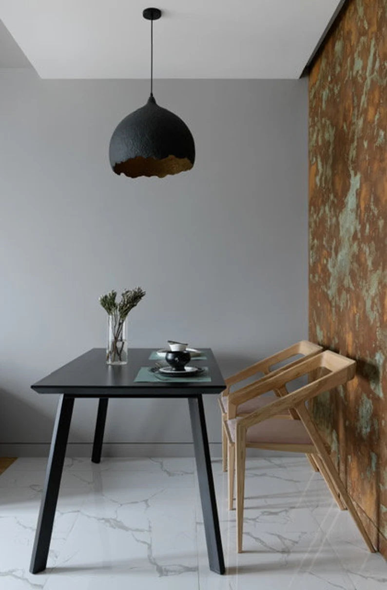 Paper mache pendant lamp Malva C50
